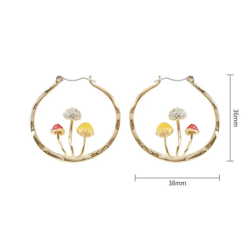 Pendientes Aros Champiñones