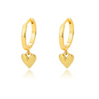Pendientes de aro con pequeño corazón 