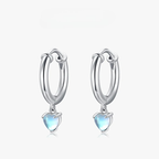 Pendientes de Aro Corazón Fertilidad Piedra de Luna