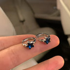 Pendientes Aros Estrella Azul