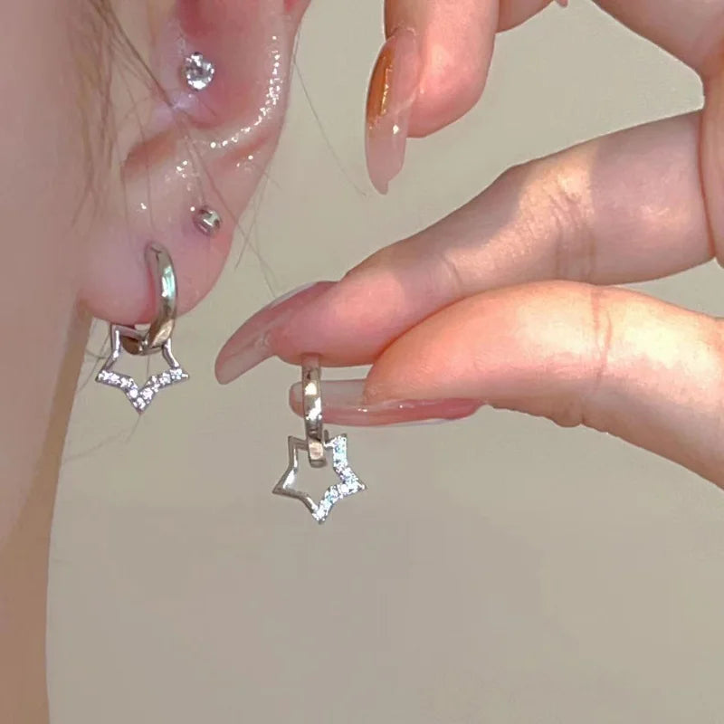 Pendientes de Aro Estrella Pentagonal