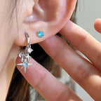 Pendientes de aro estrella polar 