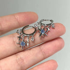 Pendientes de aro estrella polar 