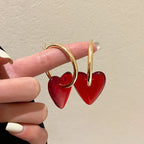 Pendientes Aros Mujer Corazón oro