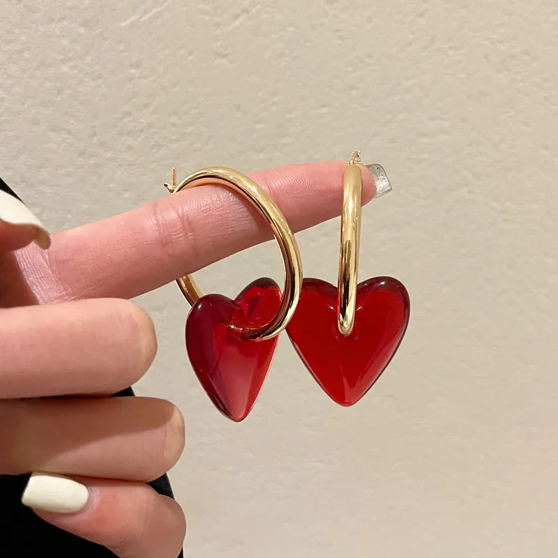 Pendientes Aros Mujer Corazón oro