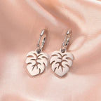 Pendientes de Aro Hoja de Palma plata