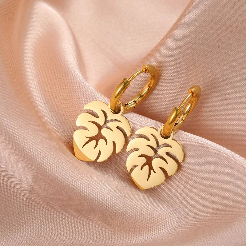 Pendientes de Aro Hoja de Palma