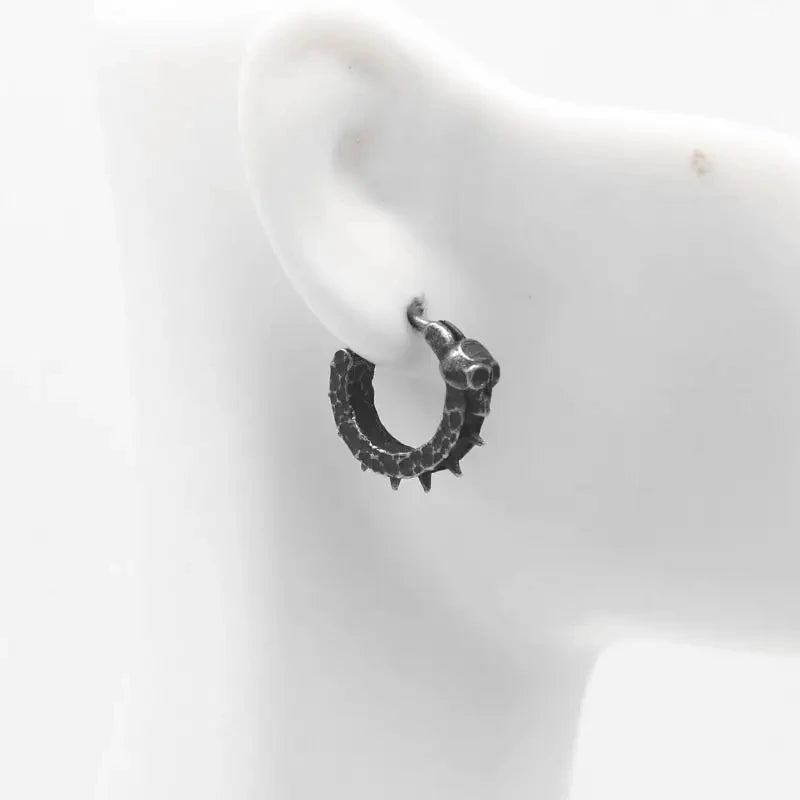 Pendientes Aros Góticos Cabeza de Muerto
