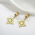 Pendientes de Aro Colgantes Nudo de Bruja Protección Mujer Wicca oro