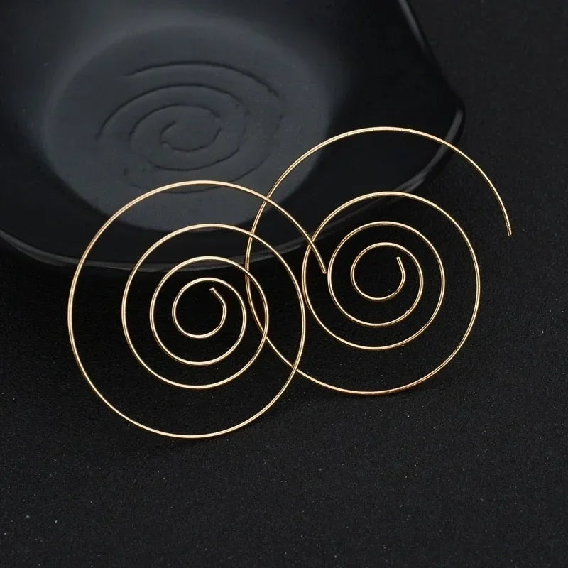Pendientes de Aro Espiral para Mujer en oro