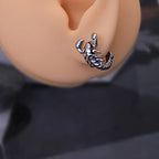 Pendientes de aro esqueleto de escorpión y calavera