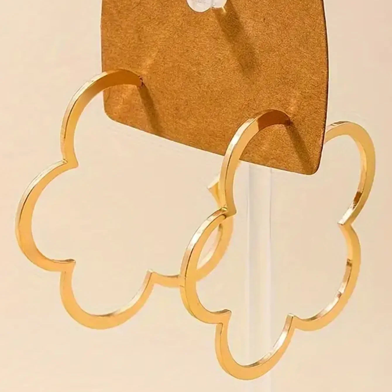 Pendientes Aros Trébol de 5 hojas