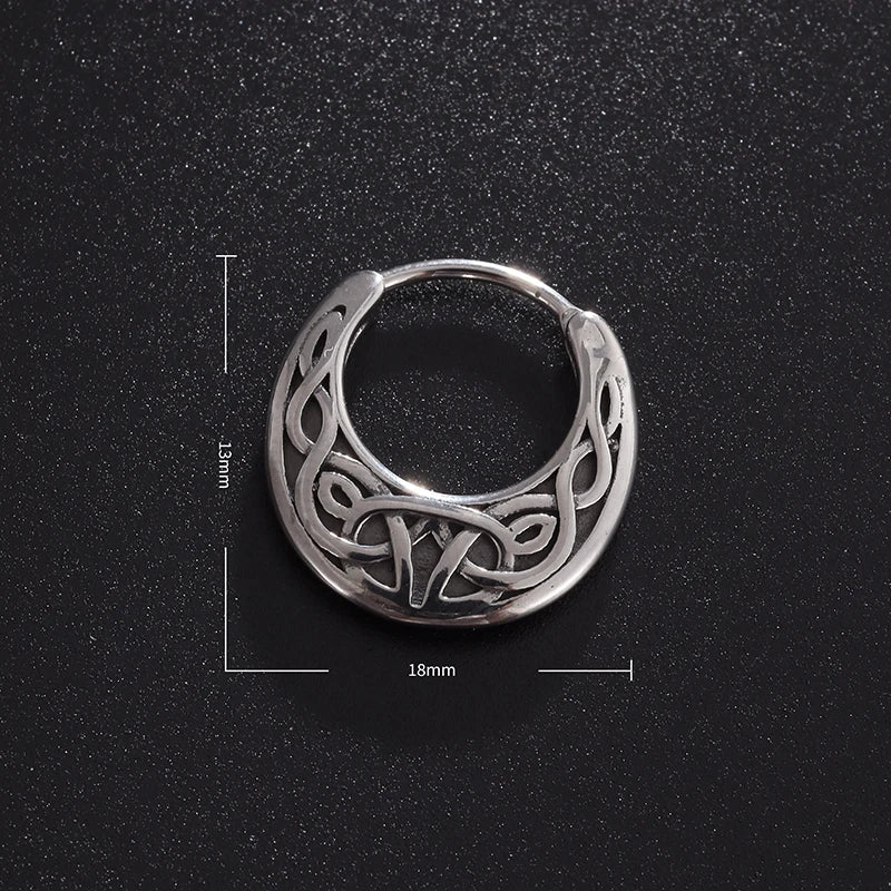 Pendientes Aros Vikingos Nórdicos de plata