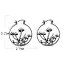 Pendientes de Aro Vintage con Champiñones