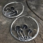 Pendientes de Aro Vintage con Champiñones