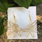 Pendientes Colgantes de Estilo Sol