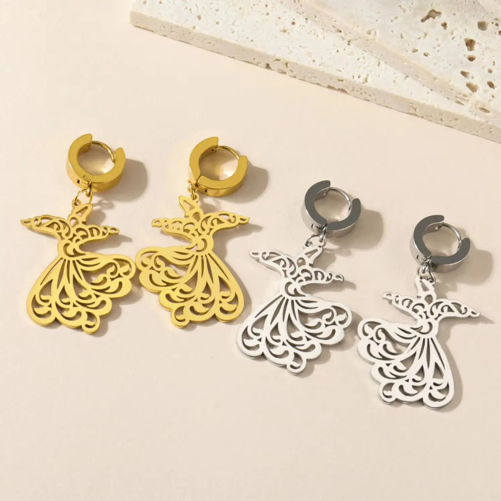 Pendientes colgantes para mujer Ramadán árabe 
