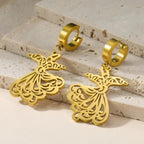 Pendientes colgantes para mujer Ramadán árabe oro