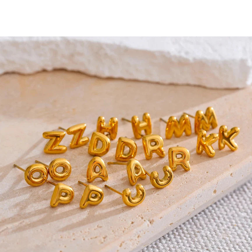 Pendientes personalizados con inicial 
