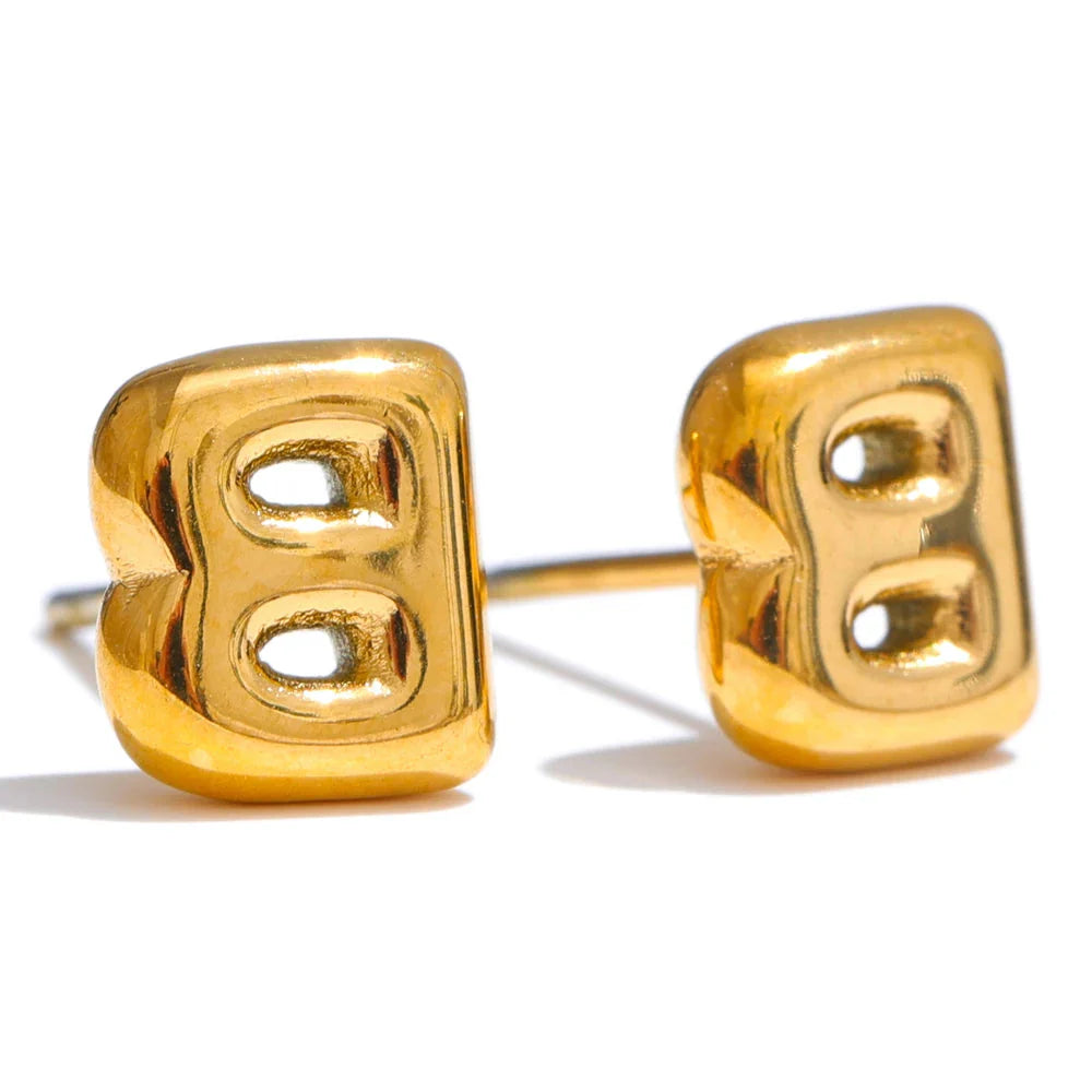Pendientes personalizados con inicial b