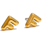 Pendientes personalizados con inicial f
