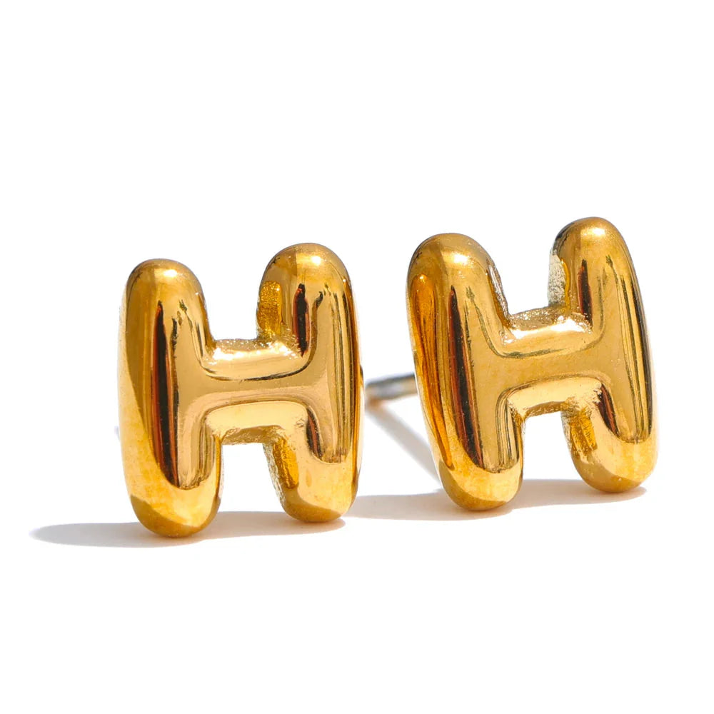 Pendientes personalizados con inicial h