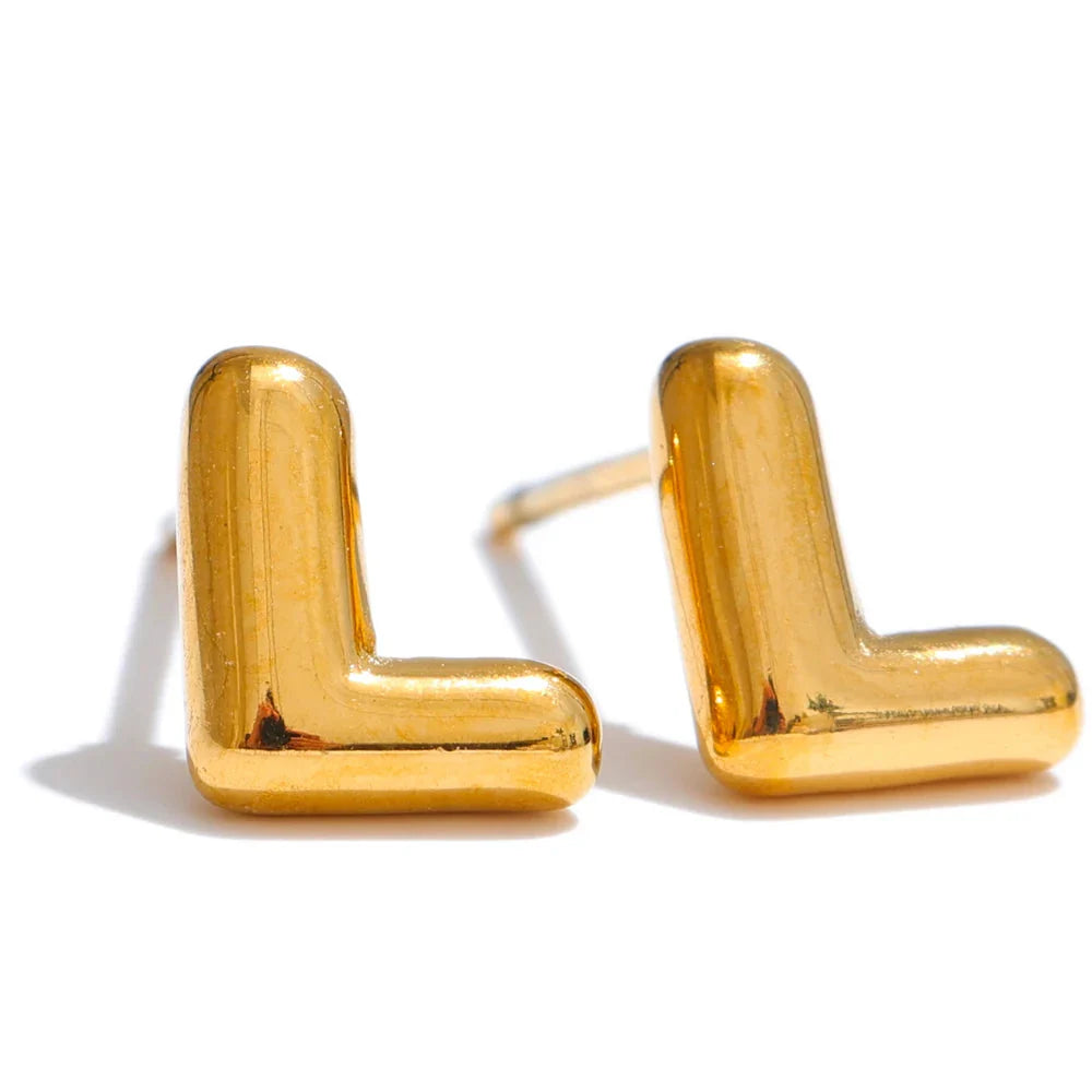Pendientes personalizados con inicial l
