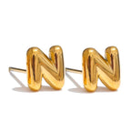Pendientes personalizados con inicial n