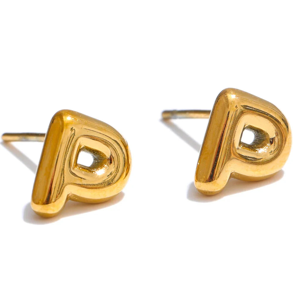 Pendientes personalizados con inicial p
