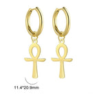Pendientes Egipcios Cruz de Ankh Mujer 