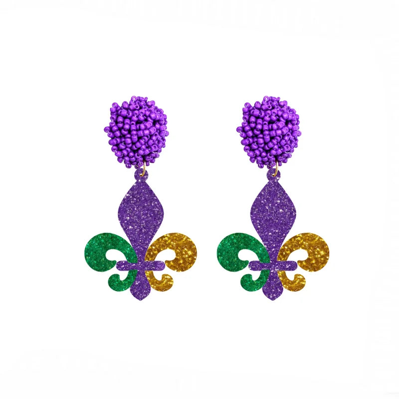 Pendientes colgantes de mujer Flor de Lis