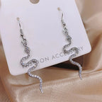 Pendientes de Mujer Reptil Serpiente plata