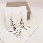 Pendientes de Mujer Reptil Serpiente negro blanco