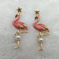 Pendientes Flamencos Rosas Perla