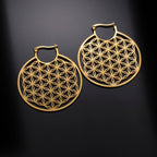 Pendientes Flor de la Vida Mandala Dawapara Mujer oro