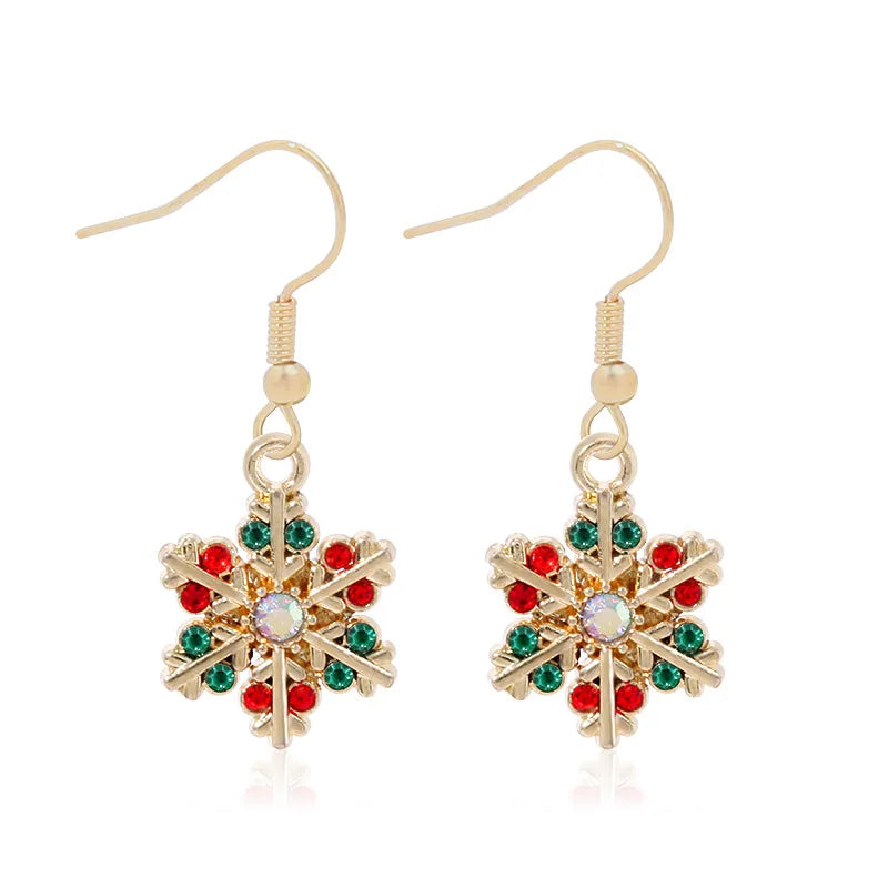 Pendientes Colgantes Copo de Nieve con Circonita para Mujer estilo 3