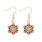 Pendientes Colgantes Copo de Nieve con Circonita para Mujer estilo 3