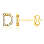 Pendientes iniciales de oro d
