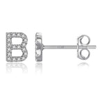 Pendientes iniciales de plata b