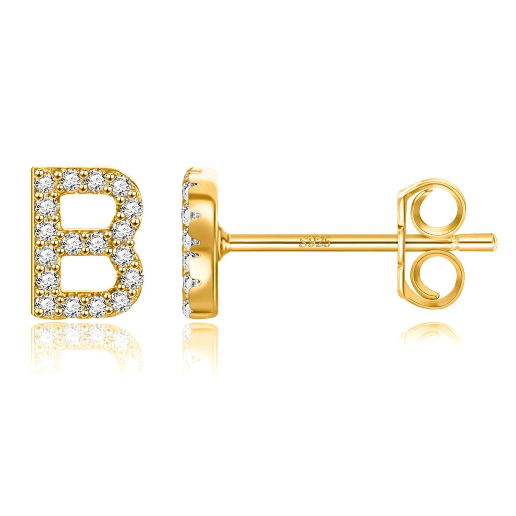 Pendientes iniciales de oro b