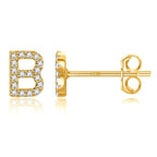 Pendientes iniciales de oro b