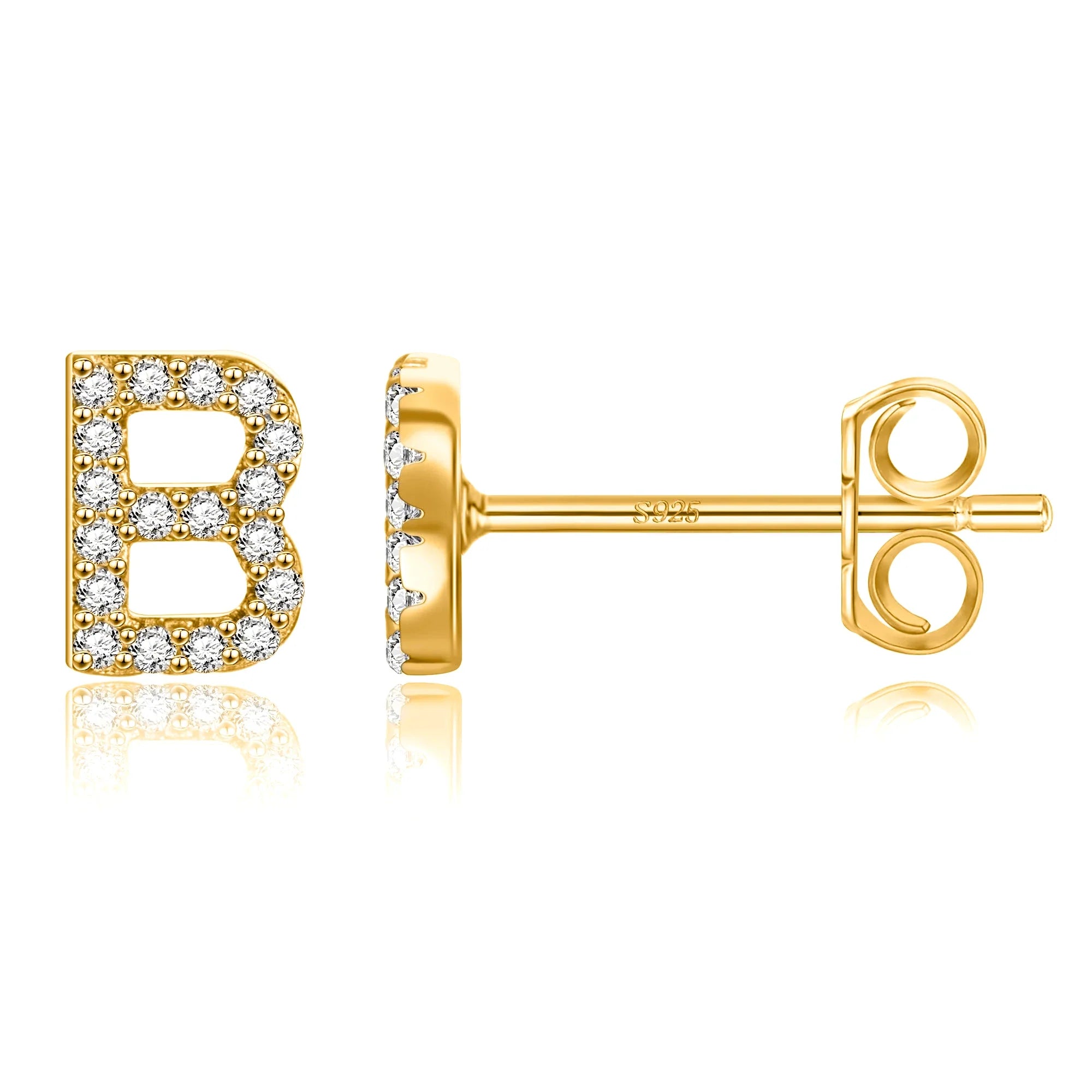 Pendientes iniciales de oro b