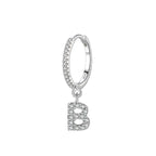 Pendientes de aro con inicial b