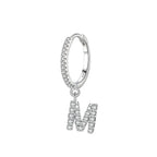 Pendientes de aro con inicial m