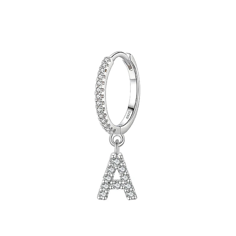 Pendientes de aro con inicial a