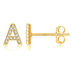 Pendientes iniciales de oro a