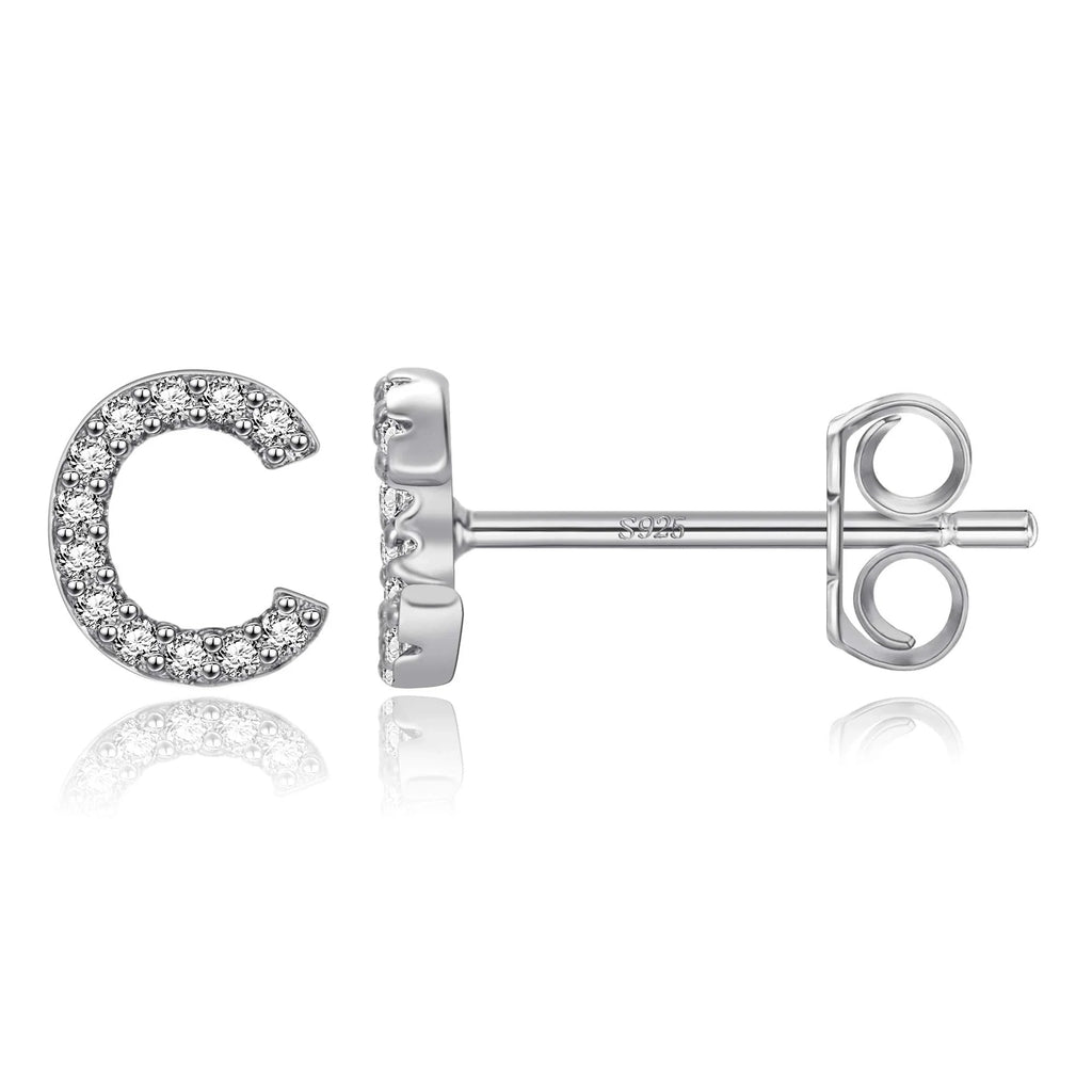 Pendientes iniciales de plata c