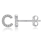 Pendientes iniciales de plata c