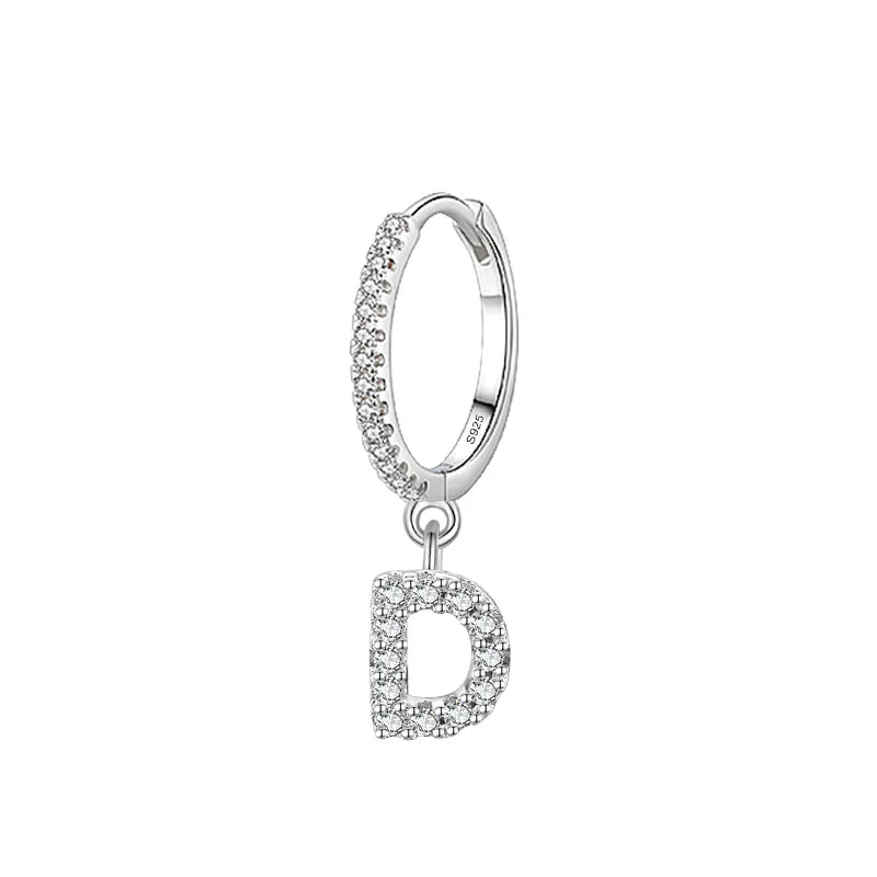 Pendientes de aro con inicial d