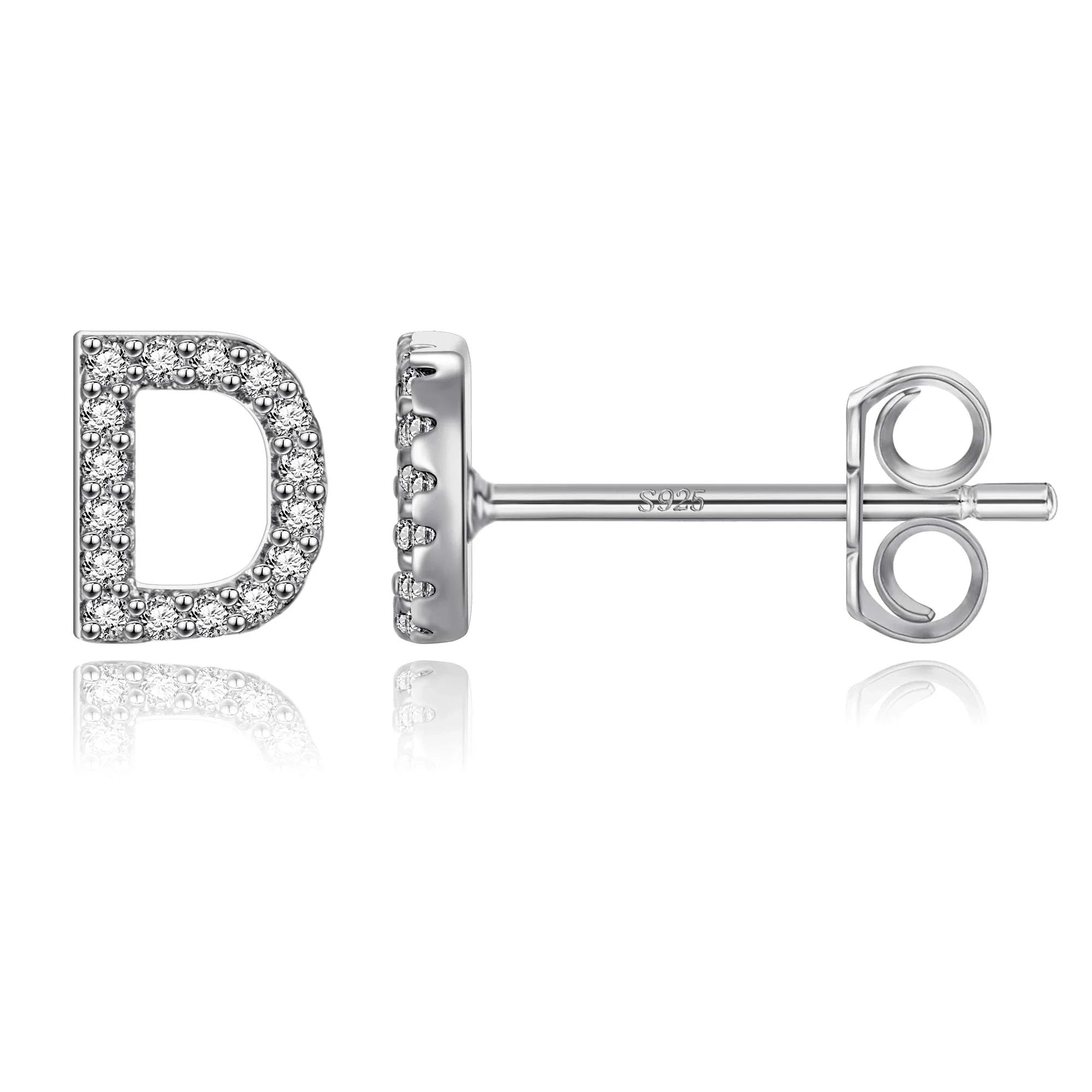 Pendientes iniciales de plata d